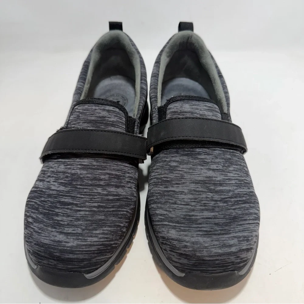 Anodyne No. 11 Sport Trainer Womens 7W Wide Gray Black Comfort Walking Shoes